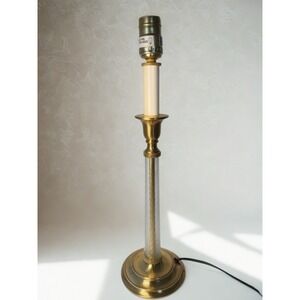Laura Ashley Brass & Glass Candlestick Table Lamp – Made in the U.K. – 17.5"